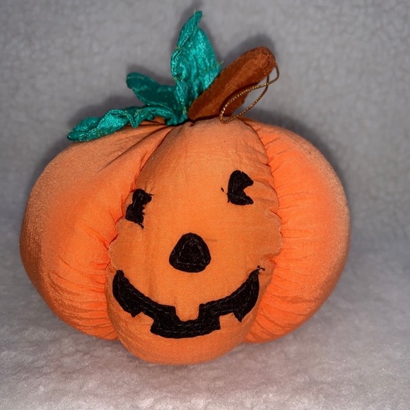 Halloween plush set vtg modern 8" black cat  8" halloween bear 6" hang pumpkin - Picture 7 of 12